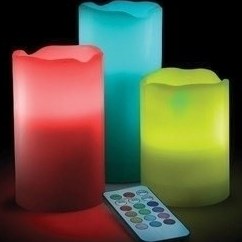 تصویر شمع ال ای دی 12 رنگ Luma Candles 