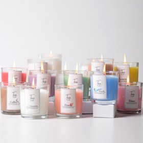 تصویر شمع لیوانی معطر رنگی 