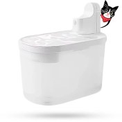 تصویر ظرف آبخوری اتوماتیک گربه سنسور دار حجم 2.5 لیتر طرح بیضی شارژی – 2.5 liter automatic rechargable cat drinking bowl oval design 