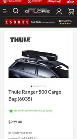 تصویر کیف باربند توله برزنت رنجر ۵۰۰ Thule Ranger 500 Soft Roof Box Gray 500