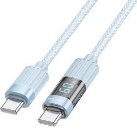 تصویر کابل شارژ 5 آمپر تایپ سی بروفون مدل BU46 BU46 Type-C Basic 5A charging data cable with display Type-C