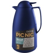 تصویر فلاسک یک لیتری تاپکو - آبی فیروزه ای تیره 