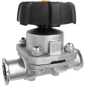 تصویر شیر دیافراگم کلمپی استنلس استیل 316 -ALFA-صنایع دارویی - 19 diaphragm valve saniitary tc end-316L-ALFA