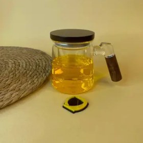 تصویر لیوان دمنوش دسته تیره پیرکس 