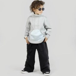 تصویر پلیور یقه‌ اسکی جیب دار کد 8317 