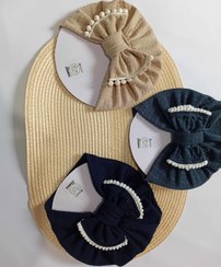 تصویر توربان نوزادی و بچگانه - سورمه ای 