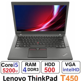 تصویر لپ تاپ لنوو Lenovo ThinkPad T450 Core i5 5200u رم4 