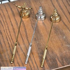 تصویر اسنوفر-شمع خاموش کن فلزی طلایی و نقره ای(پس کرایه) 