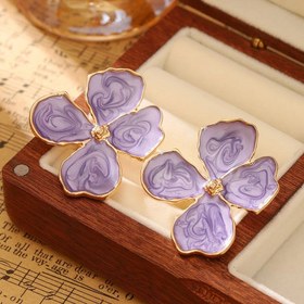 تصویر گوشواره گل میناکاری 