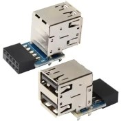 تصویر مبدل USB نه پین به 2 پورت USB 2.0 