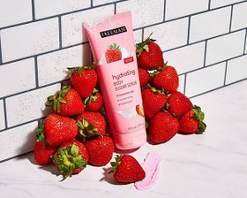 تصویر اسکراب بدن شیر توت فرنگی فریمن حجم 175 میل Freeman mask scrab body sugar strawberry milk model 175ml