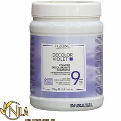 تصویر پودر دکلره رنه بلانش بنفش h.zone violet وزن 500 گرمی 