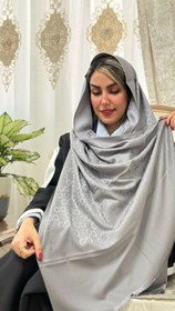 تصویر شال گوچی طوسی روشن 