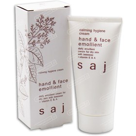 تصویر کرم نرم کننده دست و صورت سفید 60میل ساج Saj Hand And Face Emollient Cream White 60ml