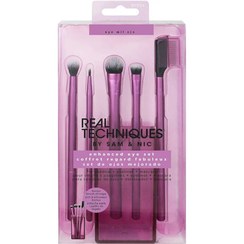 تصویر ست براش Starter مناسب آرایش چشم بسته 5عددی ریل تکنیک Real Techniques Starter Eye Set Brush Pack Of 5