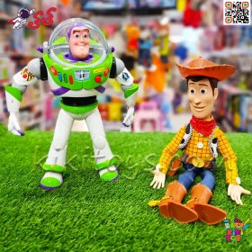 تصویر عروسک وودی سخنگو و بازلایتر موزیکال داستان شهر اسباب بازی ها دو عددی Toy Story 8113 