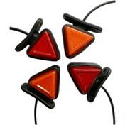 تصویر چراغ بغل لاستیکی مثلثی سایز کوچک 