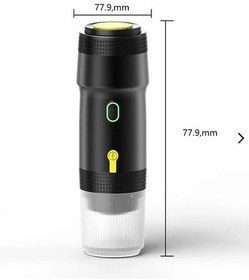 تصویر مینی اسپرسو ساز کپسولی شارژی برند تالی مشکی - سفید Mini Capsule Coffee Maker