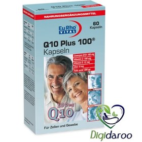 تصویر قرص کیوتن پلاس 100 بسته 60 عددی یوروویتال ا Eurho Vital Q10 Plus 100 Eurho Vital Q10 Plus 100