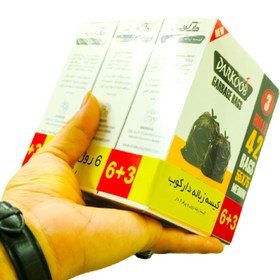 تصویر کیسه زباله دارکوب مدل DAR_ZBOXzardsia-SMAL42 کد 10 بسته 3 عددی | مشکی براق | دارکوب