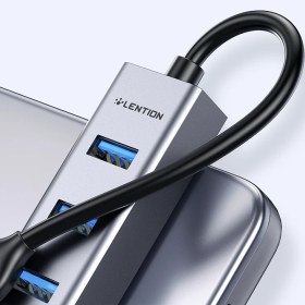 تصویر هاب چهار پورت USB لنشن مدل H22s ا Lention USB to USB 4 Port Adaptor H22s Lention USB to USB 4 Port Adaptor H22s