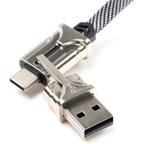 تصویر کابل تبدیل USB به لایتنینگ/ USB-C هیسکا مدل LX-30 Hiska LX-30 USB to Lightning/USB-C conversion cable