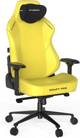 تصویر DXRacer Craft Pro Classic Gaming Chair Extra Wide And Thick Seat Cushion Adjustable Armrests Anti-Pinch Hand Protective Cover Memory Foam Headrest - Yellow - ارسال 15 الی 20 روز کاری 