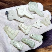 تصویر پک 10 عددی آویز سنگ جید معدنی کد G81198 