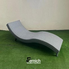 تصویر تخت کنار استخری حصیربافت اسکلت آلومینیوم 