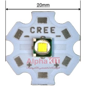 تصویر ال ای دی پاور 10 وات کری آفتابی مناسب چراغ قوه پلیسی 10W CREE