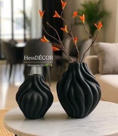 تصویر گلدان پیچ مینیمال - کرم / کوچک 