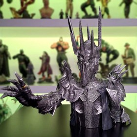 تصویر مجسمه نیم تنه سارون NEMESIS NOW SAURON BUST LORD OF THE RINGS