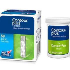 تصویر نوار تست قند خون کنتور پلاس (contour plus) 