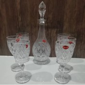 تصویر ست 8 پارچه تنگ و گیلاس کریستال آنجلیکا چین 