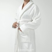 تصویر حوله تن‌پوش سفید مردانه/زنانه پریمیوم مدل Nauta 