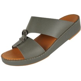 تصویر صندل مردانه عربی بارجیل به رنگ خاکستری برند barjeel uno Barjeel Mens Arabic Sandals Grey