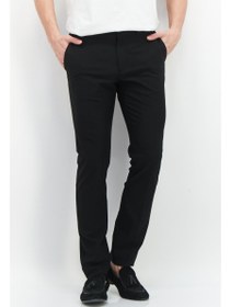 تصویر شلوار چینوی مردانه با فیت باریک، مشکی برند Calvin Klein Men Slim Fit Plain Chino Pants, Black