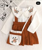 تصویر پیراهن سارافونی نوزادی کیف دار کبریتی - سبز سایز۱ 