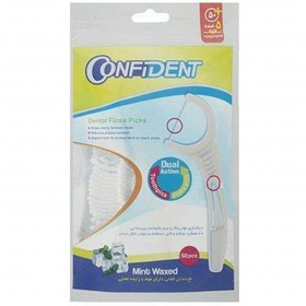 تصویر نخ دندان کمانی کانفیدنت بسته 50 عدد Confident Dental Floss Pichs 50 pcs