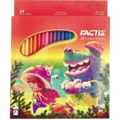 تصویر مداد رنگی فکتیس 24 رنگ جعبه مقوایی Factis 24 colours pencils