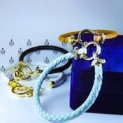 تصویر دستبند امگا میناکاری نگین دار - رنگ: 