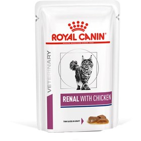 تصویر پوچ گربه رنال رویال کنین با طعم مرغ 85 گرم Royal Canin Renal Chicken 85gr