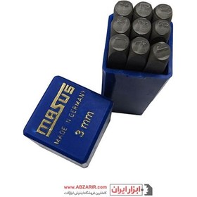 تصویر مجموعه 9 عددی سنبه عدد 3 میلیمتر ماسوس 