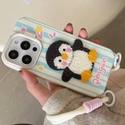 تصویر قاب پنگوئن بامزه با بند مچی دو قلاب 