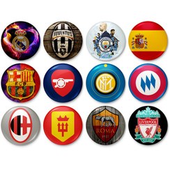 تصویر پیکسل خندالو طرح لوگو باشگاه های فوتبال کد 89 مجموعه 12 عددی 