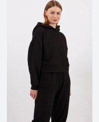 تصویر هودی مشکی تو کرک ترک - M 