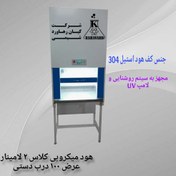 تصویر هود میکروبی کلاس ۲ لامینار عرض ۱۰۰ درب دستی 
