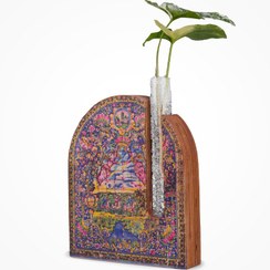 تصویر گلدان چوبی طرح طاق بهشت 