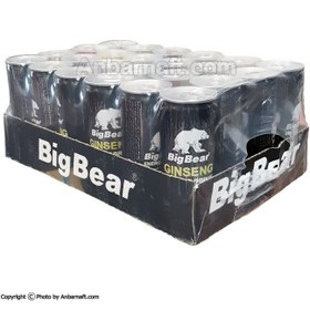 تصویر نوشیدنی انرژی زا بیگ بر Big Bear طعم جنسینگ - حجم 250 میلی لیتری_باکس۲۴عددی 