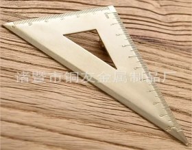 تصویر گونیا برنجی 5 سانتی متری و 10 سانتی متری دانشجویی drawing copper ruler brass ruler student stationery 